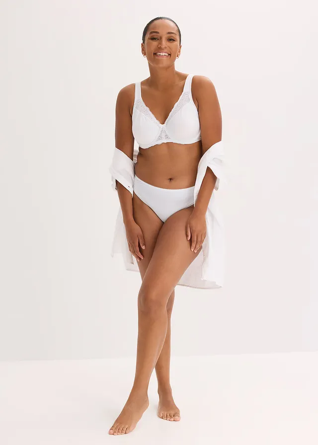 Slip met fijne kant, Kleur: wit