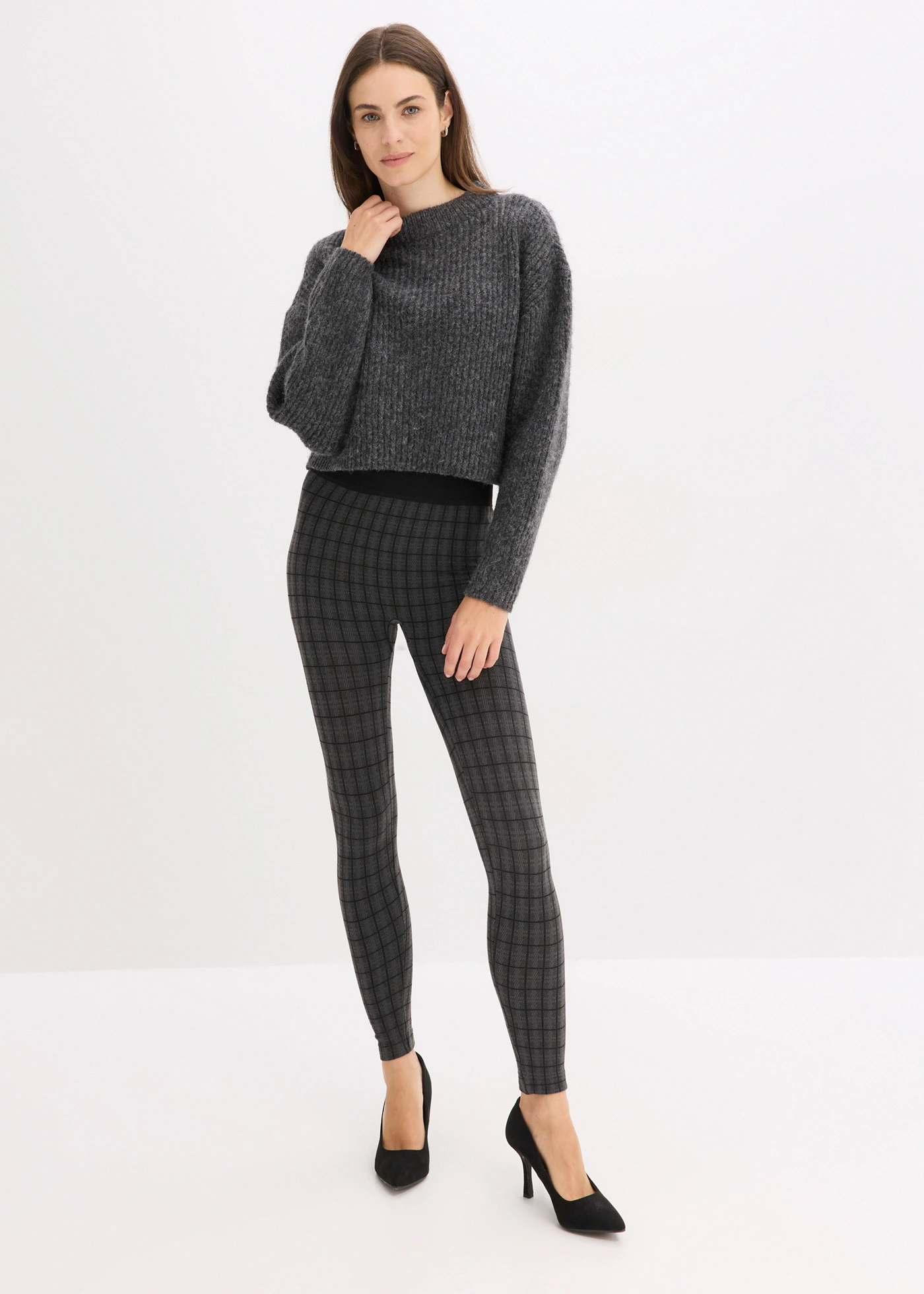 Legging thermique avec intérieur doux • noir carreaux • Boutique bonprix