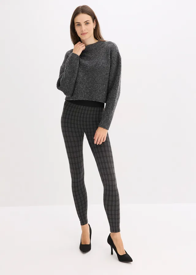 Thermo legging met zachte binnenkant • zwart geruit • product-page.page-title-suffix