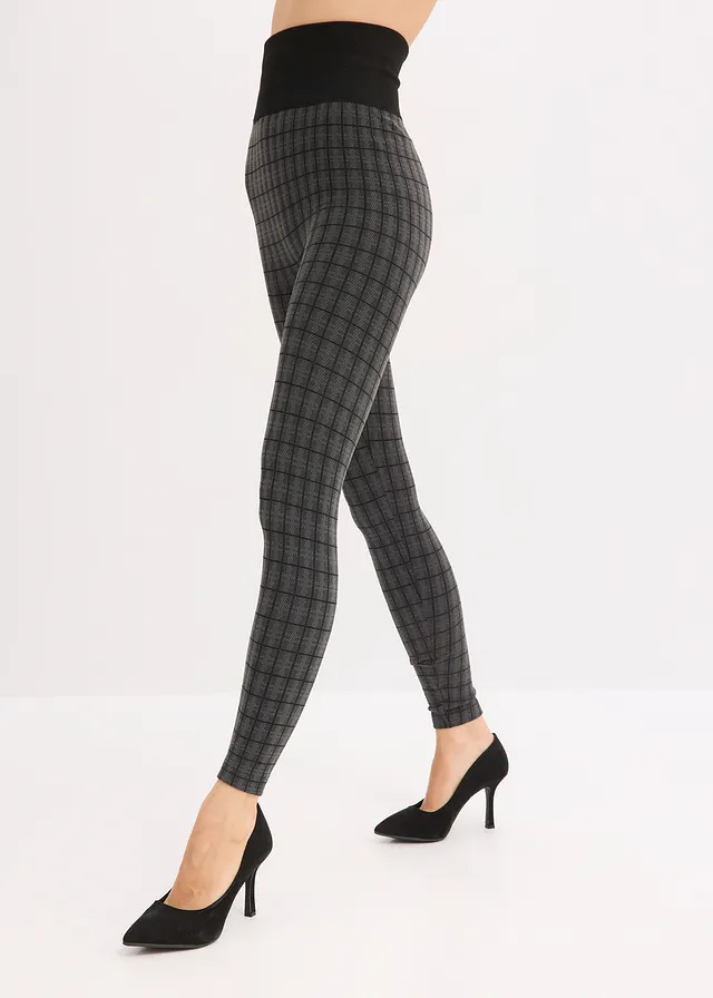 Thermo legging met zachte binnenkant • zwart geruit • product-page.page-title-suffix