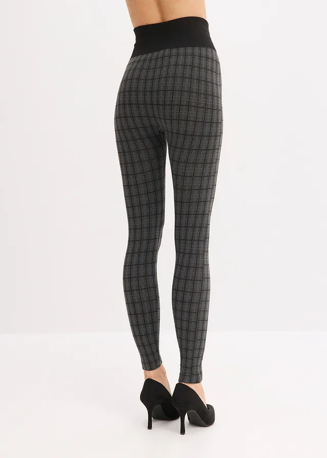 Thermo legging met zachte binnenkant • zwart geruit • product-page.page-title-suffix