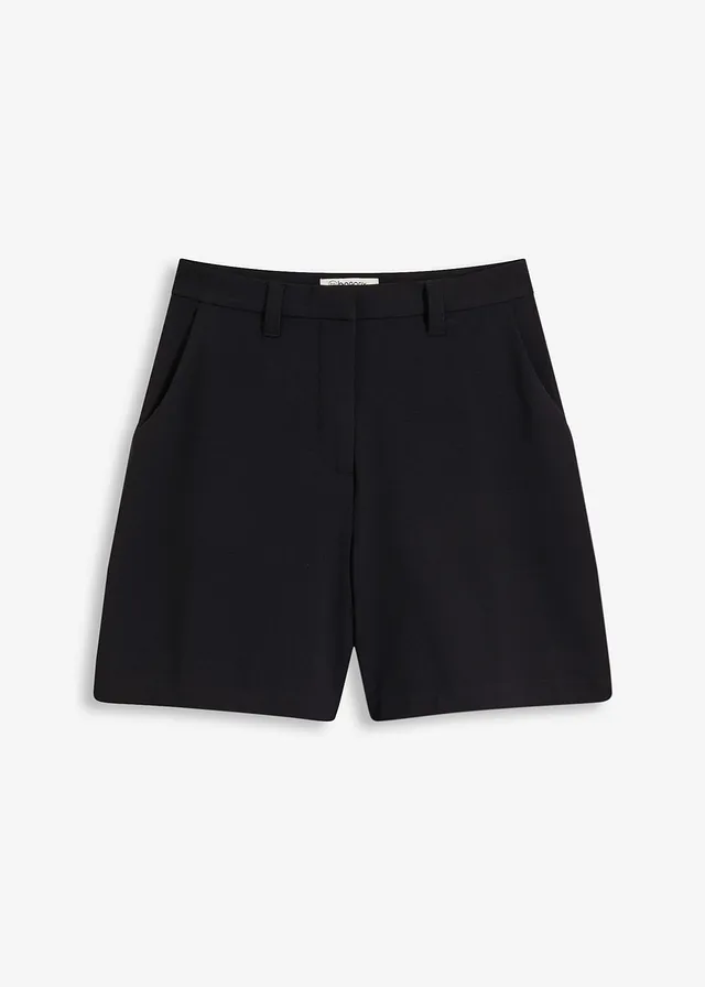 Bermuda met figuurnaden, Kleur: zwart
