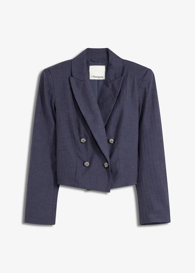 Blazer court et texturé