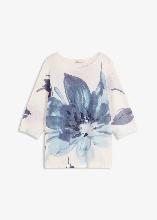 Pulover cu imprimeu floral