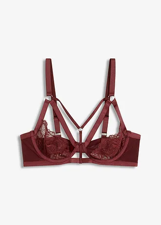 Merevítős melltartó • burgundi piros • bonprix áruház