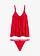 Babydoll + slip (2-dlg. set), Kleur: dieprood