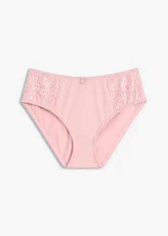 Lot de 2 slips maxi avec dentelle, Couleur: vieux rose