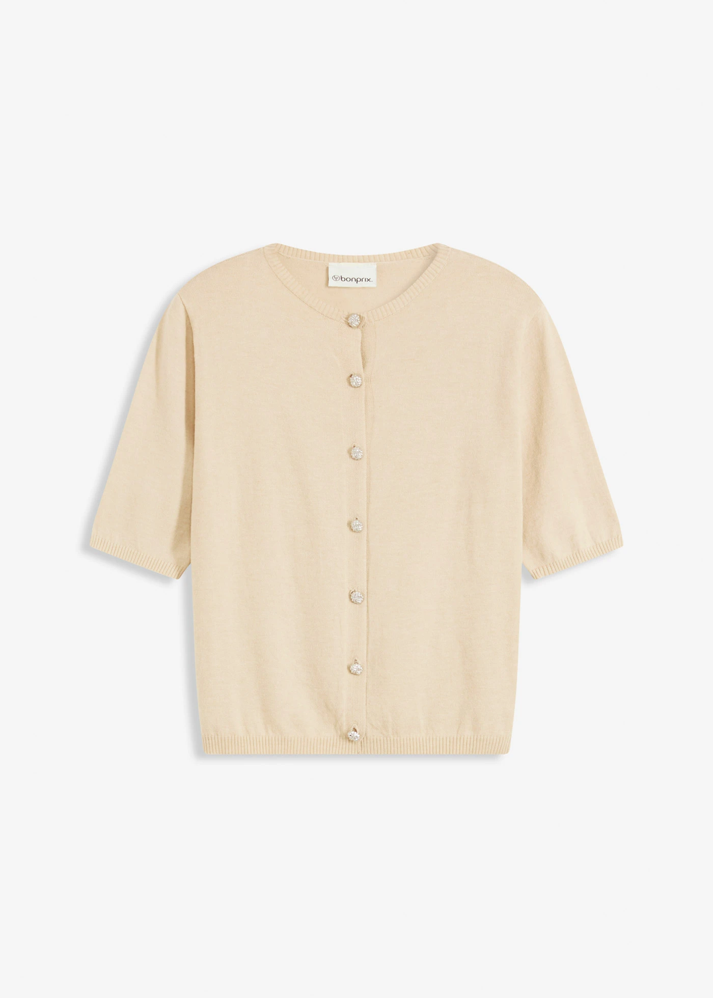 Vest in een viscosemix • lichtsand • bonprix online shop