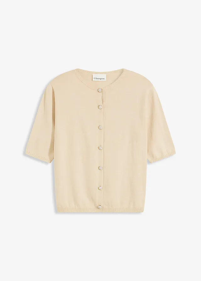 Vest in een viscosemix • lichtsand • bonprix online shop