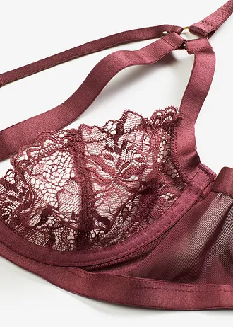 Merevítős melltartó • burgundi piros • bonprix áruház