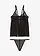 Babydoll + string (2-dlg. set), Kleur: zwart
