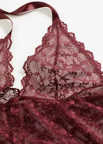 Sexy halter jurk van kant • wijnrood • bonprix online shop