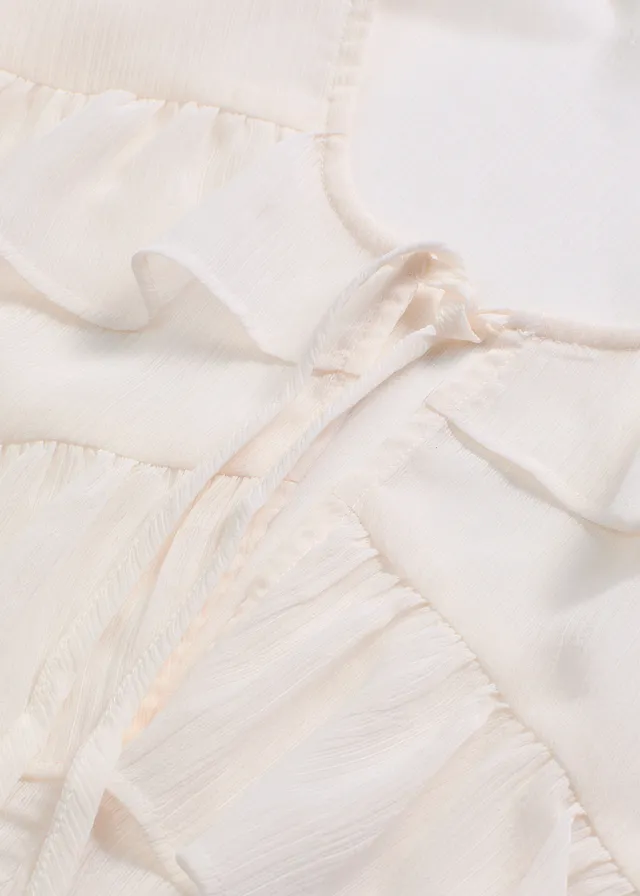Blouse en crêpe à volants • écru • product-page.page-title-suffix