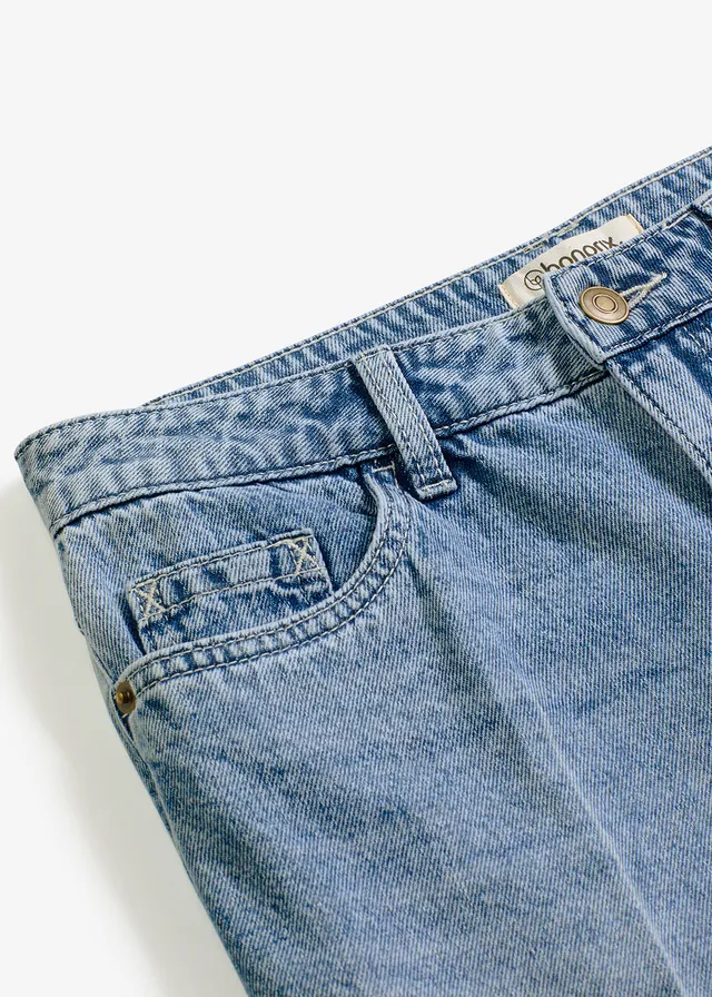 Bermuda en jean taille mi-haute, peu extensible • bleu denim used • product-page.page-title-suffix