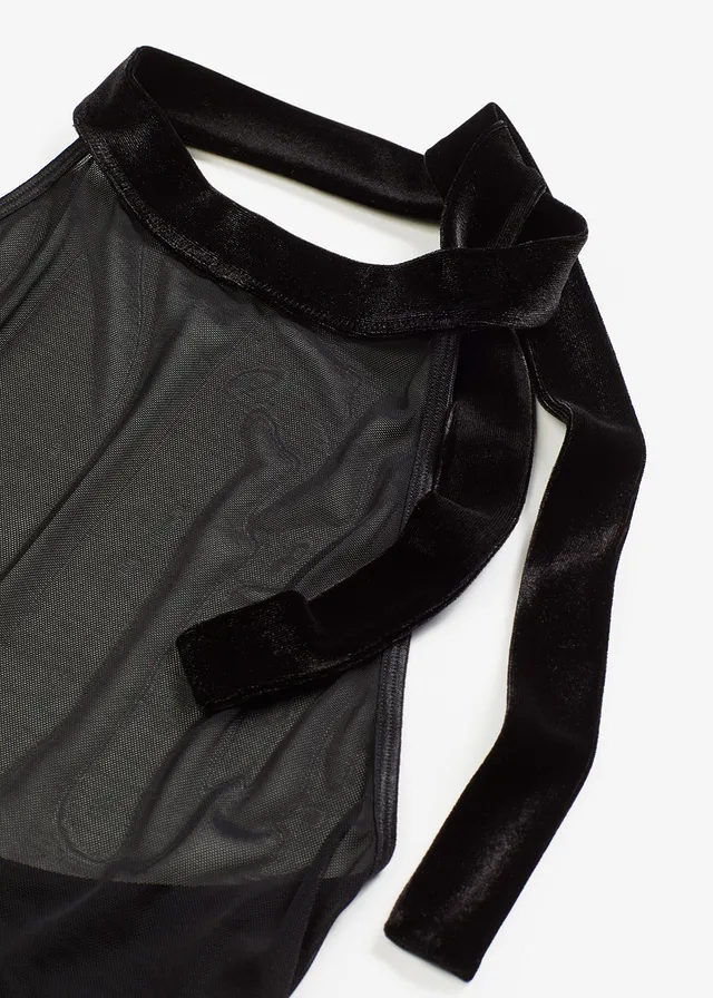 Halterjurk met fluweel • zwart • product-page.page-title-suffix