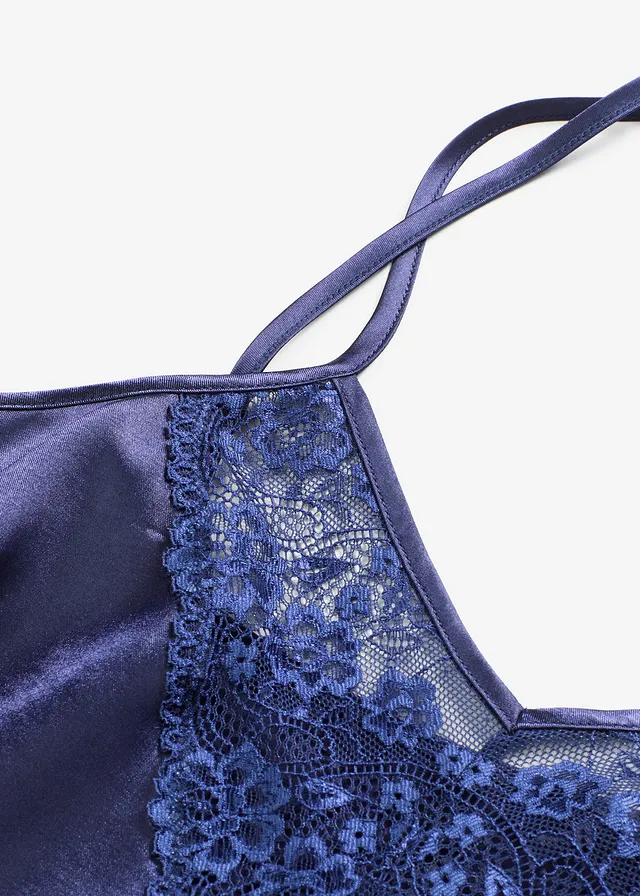 Nuisette en satin • bleu nuit • Boutique bonprix