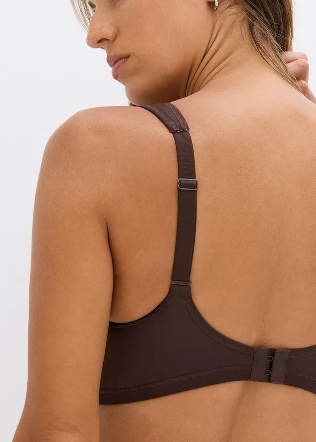 Soutien-gorge à coques, bretelles rembourrées et effet brillant • marron foncé rayé • product-page.page-title-suffix