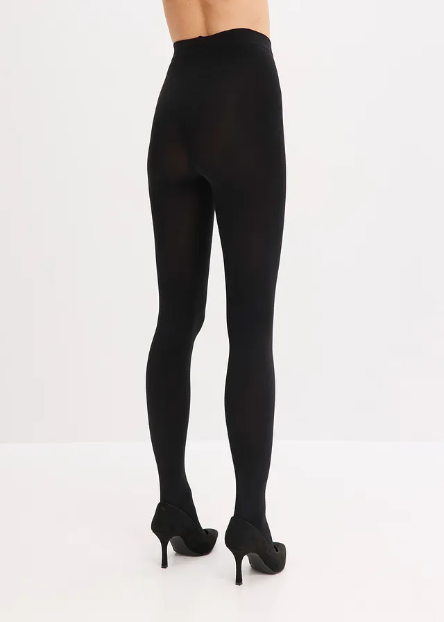 Dresuri termo 100 DEN, cu fleece moale • negru • magazin bonprix