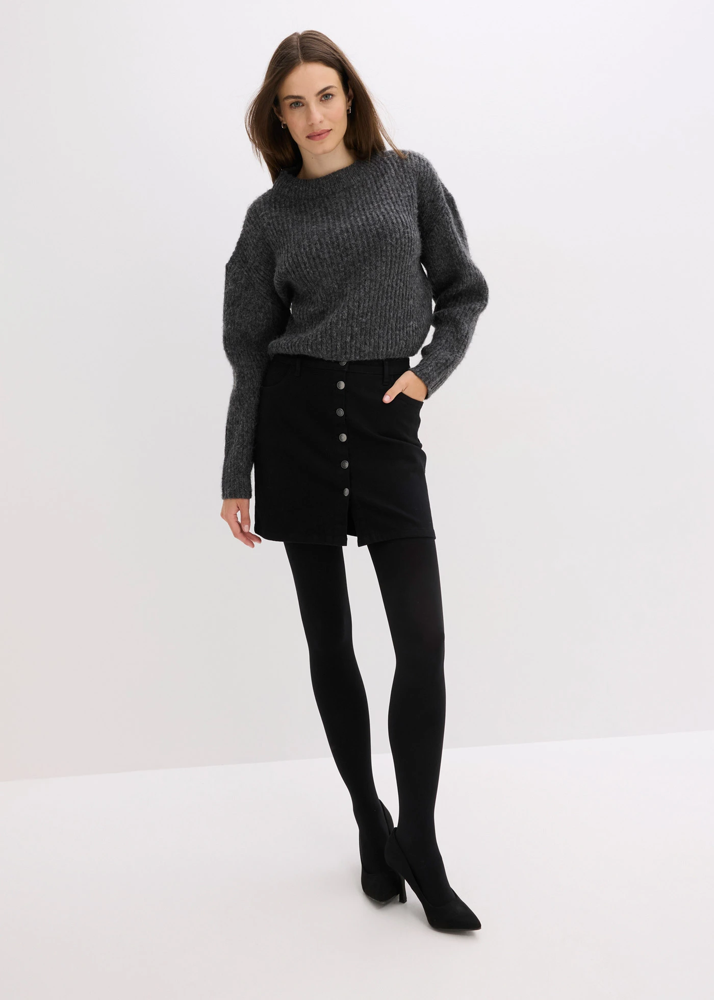 Collant chaud 100den avec polaire • noir • Boutique bonprix