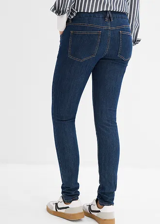 Těhotenské džíny s organickou bavlnou, Skinny • tmavě modrý denim • bonprix obchod