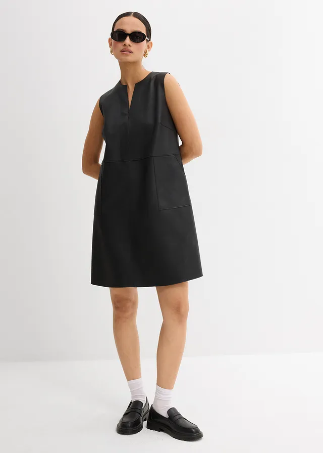 Robe enduite, Couleur: noir