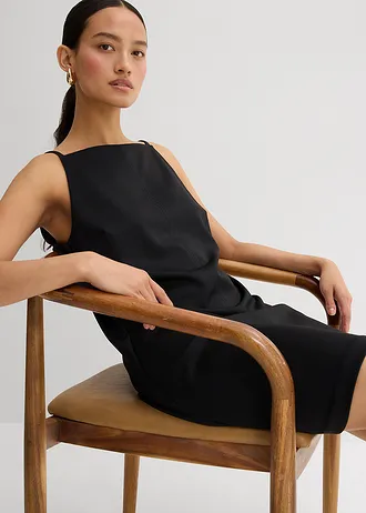 Mini šaty ze splývavého materiálu scuba • černá • bonprix obchod