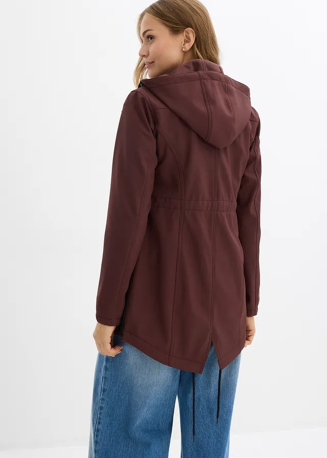 Kismama Softshell kabát szabályozható bőséggel, szín: terrabarna