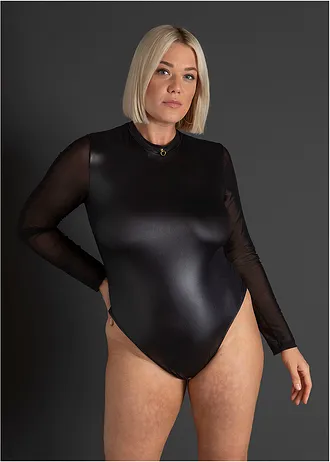 Body s tangami ouvert s mokrým vzhledem, barva: černá