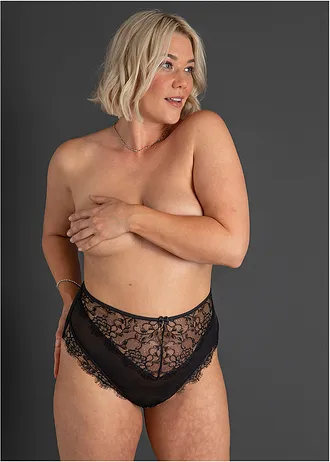 Taillestring ouvert, Kleur: zwart