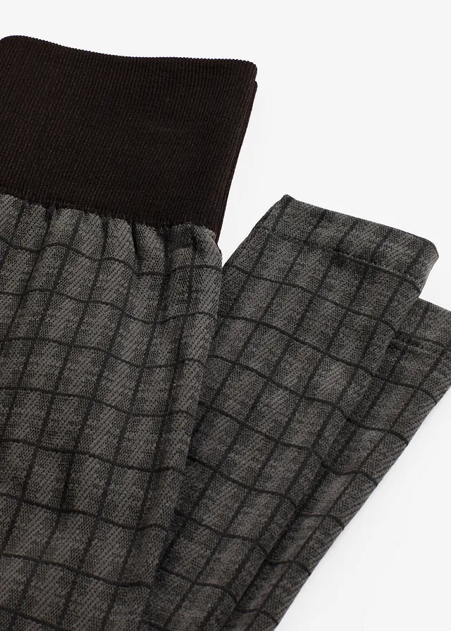 Thermo legging met zachte binnenkant • zwart geruit • product-page.page-title-suffix