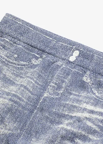 Thermo harisnya-legging puha belső réteggel • kék-farmer hatású • bonprix áruház