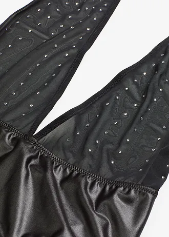 Body ze stringami i połyskiem • czarny • sklep bonprix