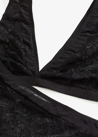 Brassière et string taille haute (ens. 2 pces) • noir • Boutique bonprix