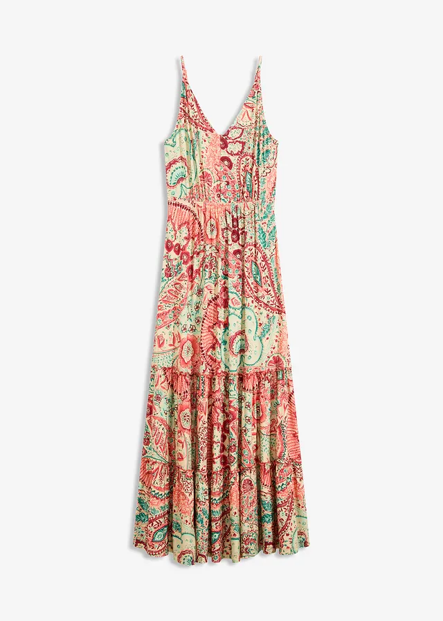 Robe à fines bretelles en jersey viscose extensible