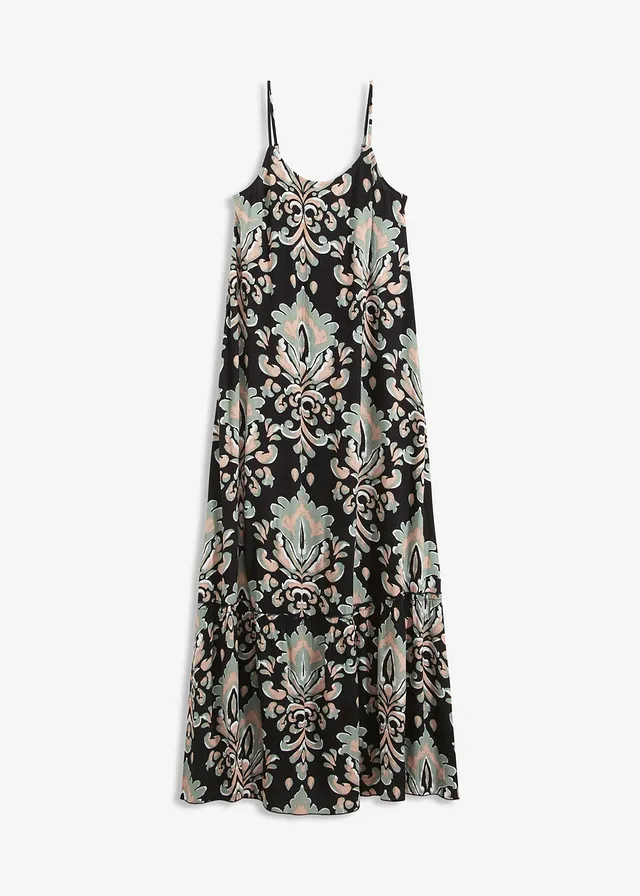 Rochie cu bretele din viscoză texturată