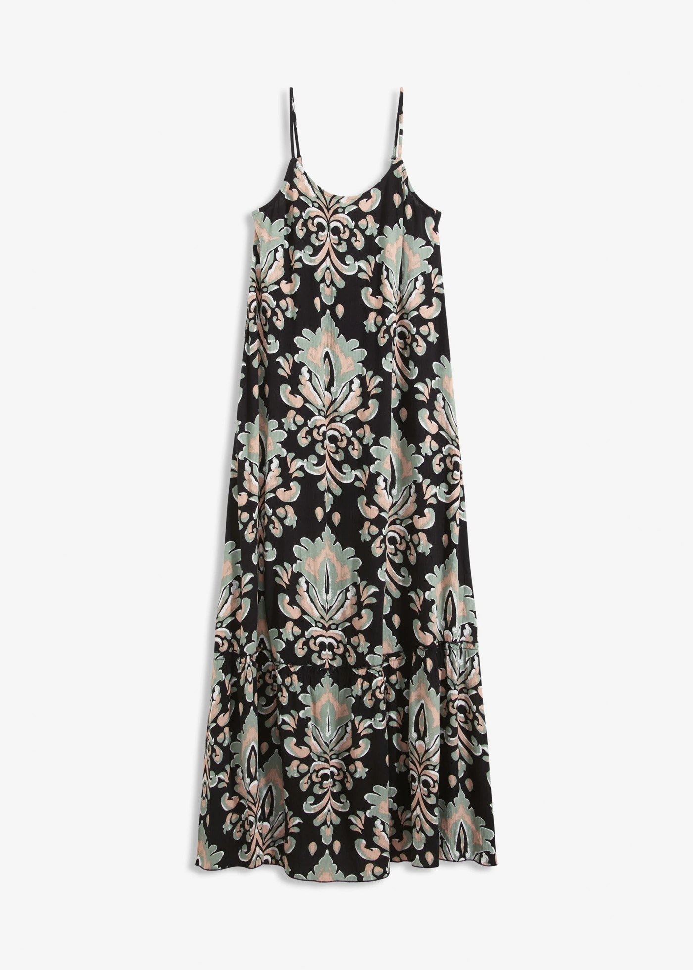 Šaty na ramínka, ze strukturované viskózy • černá • bonprix obchod