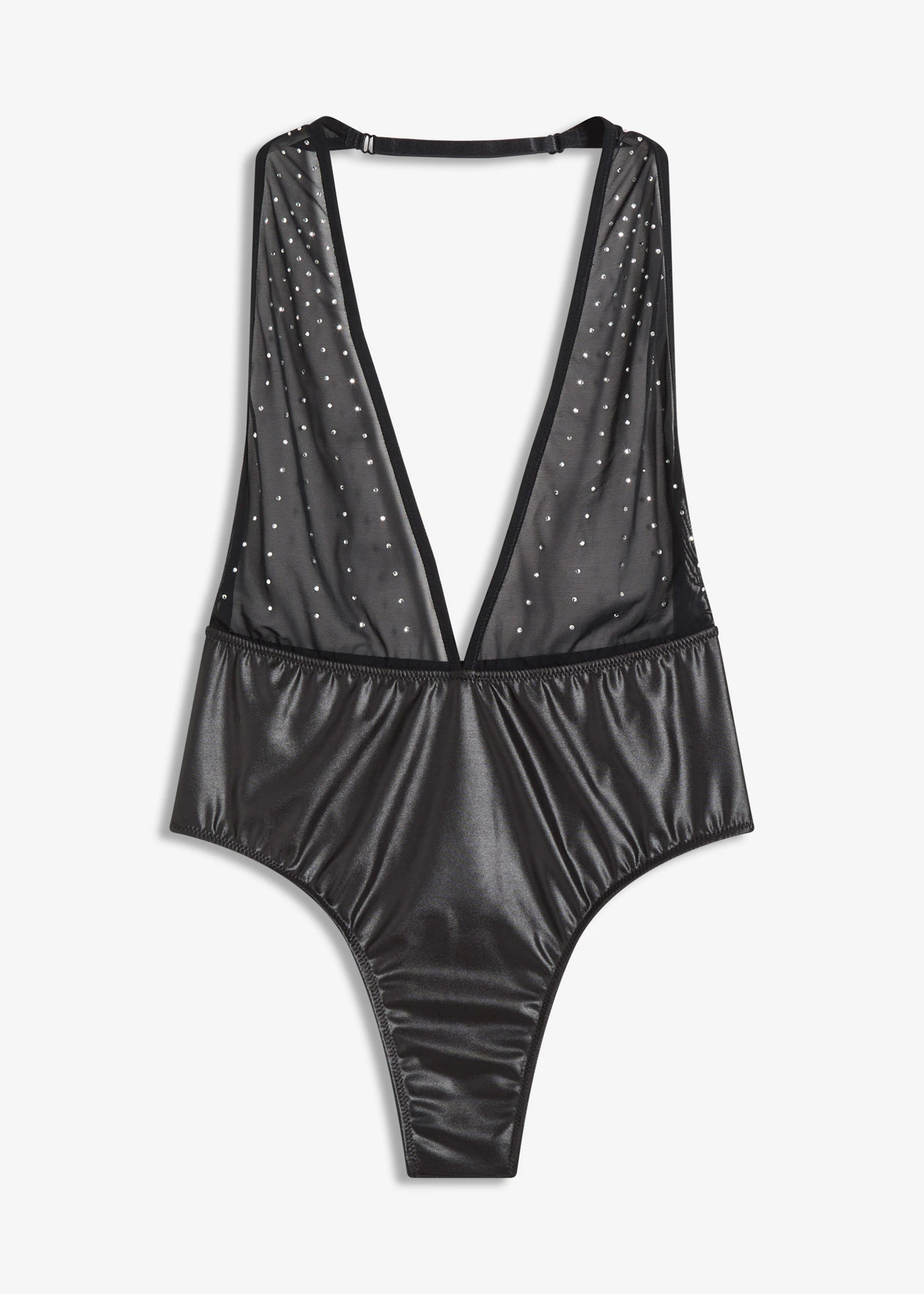 Stringbody met glitter • zwart • bonprix online shop