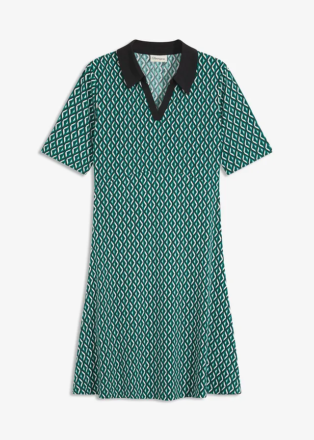 Rochie midi cu guler polo