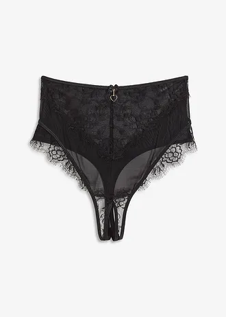 String taille haute ouvert • noir • Boutique bonprix