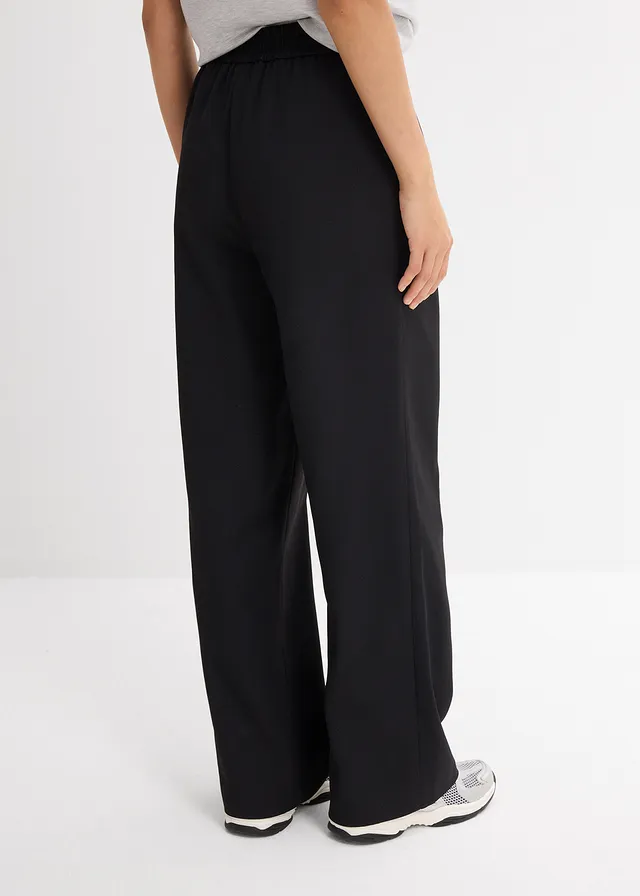 Pantalon à texture twill, Couleur: noir