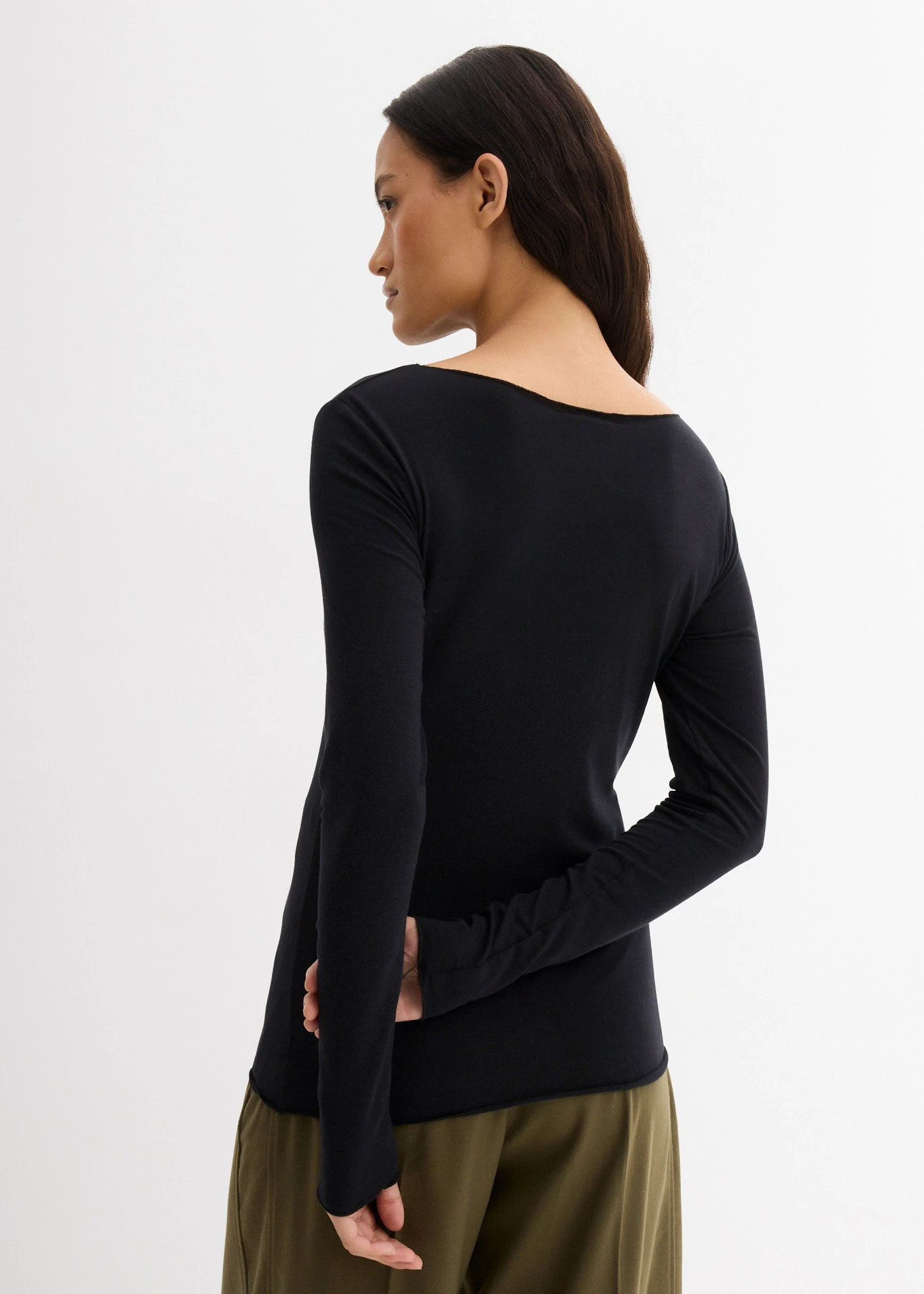 T-shirt manches longues en tissu léger • noir • product-page.page-title-suffix