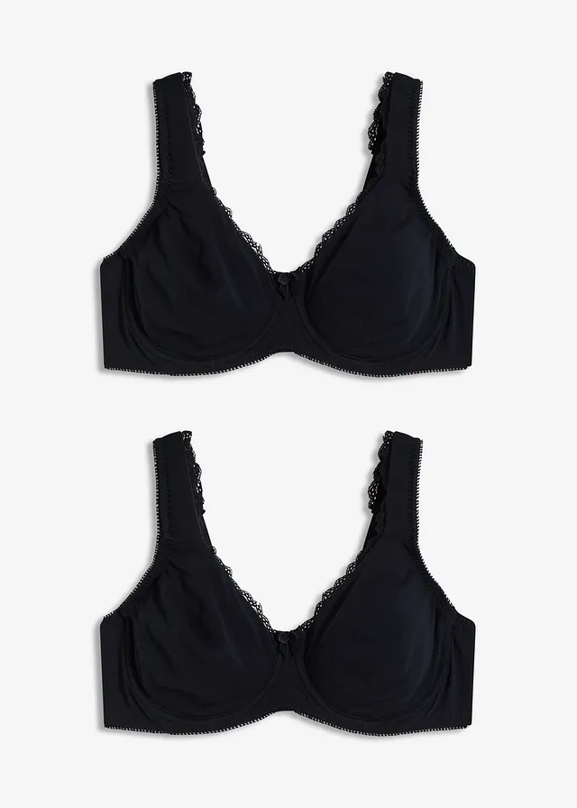 Sutien minimizer pentru tricouri, cu armătură și bumbac organic (set/ 2 buc.)