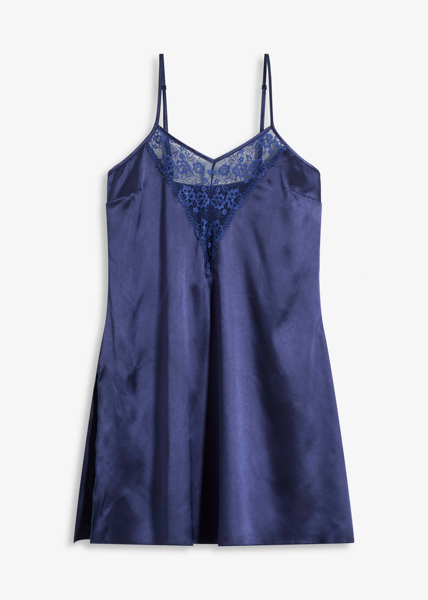 Satijnen slipdress • middernachtblauw plus size • bonprix online shop