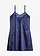 Satijnen slipdress, Kleur: middernachtblauw