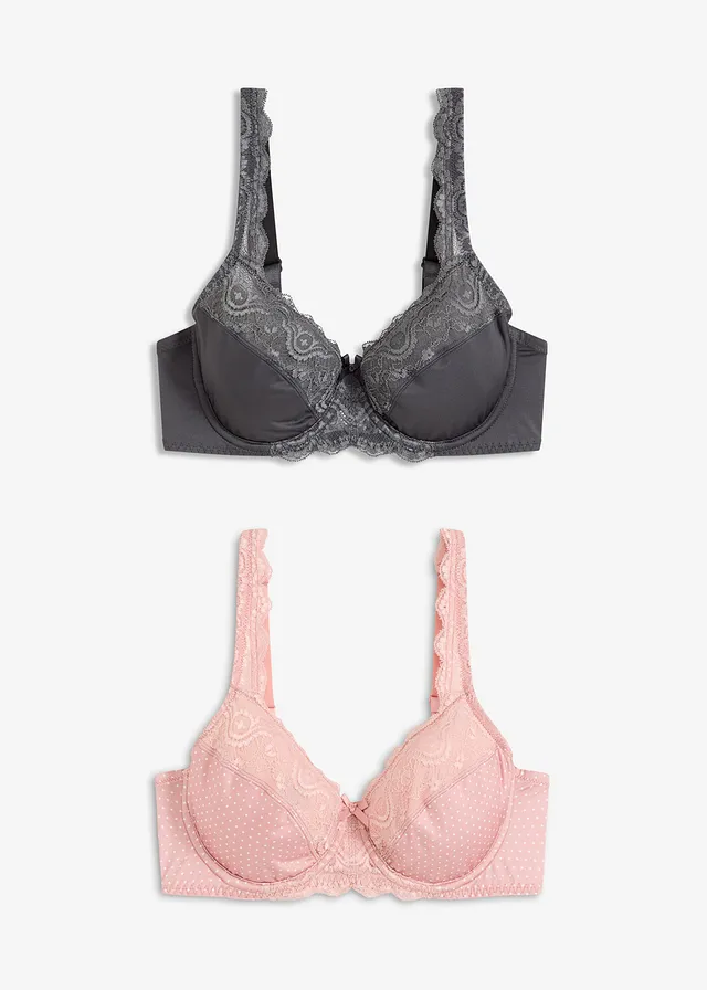 Sutien cu armătură cu dantelă fină (set/2 buc.)
