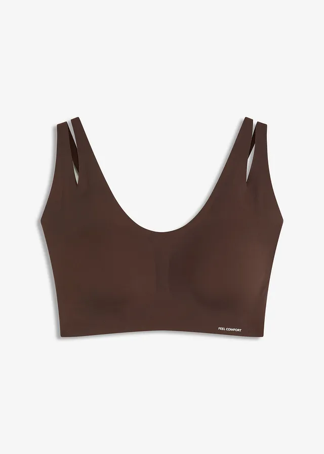 Bezszwowy biustonosz wyściełany typu braletka z kolekcji Feel Comfort - Bonprix