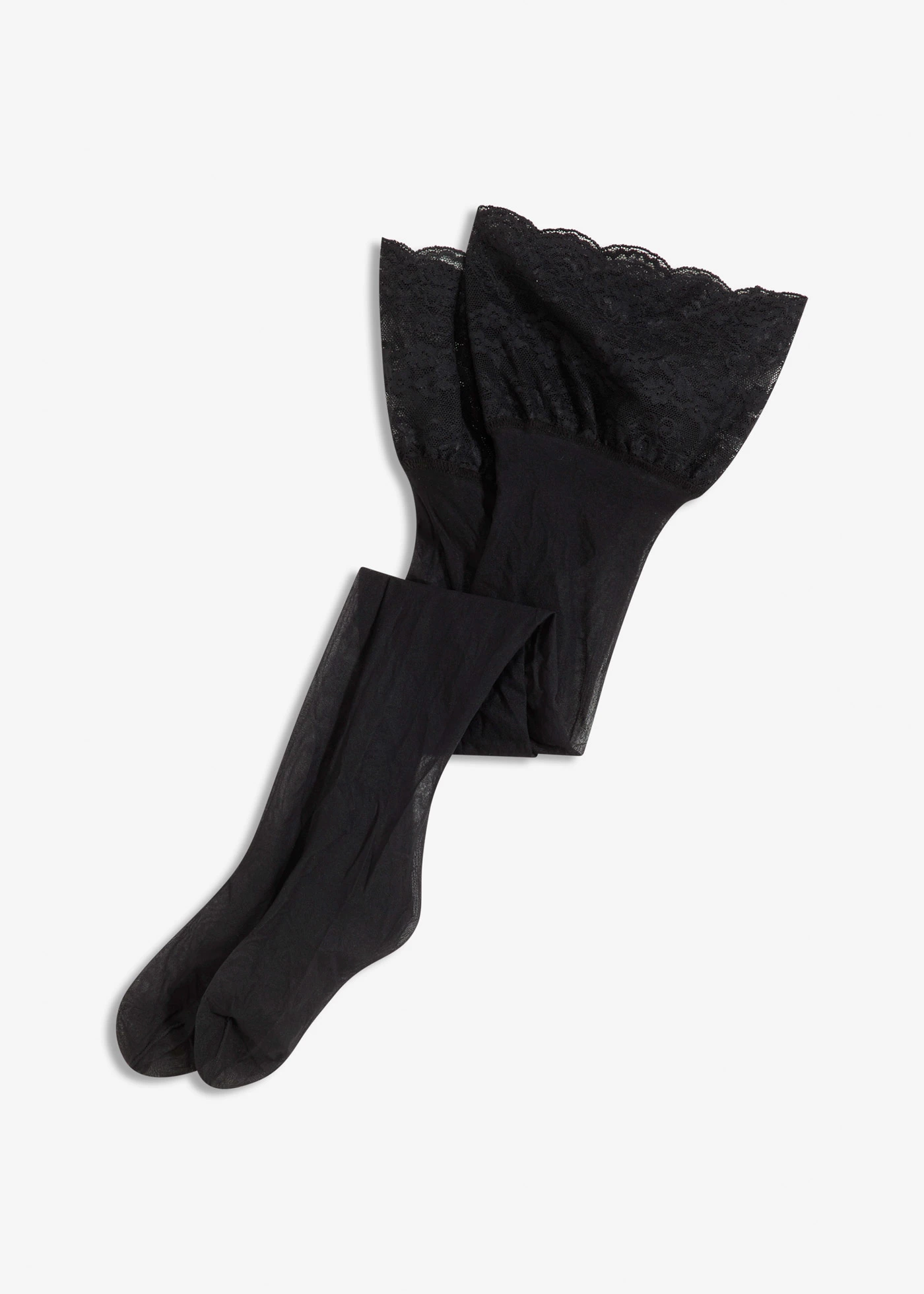 Jarretelkousen met kant 20 den • zwart • bonprix online shop