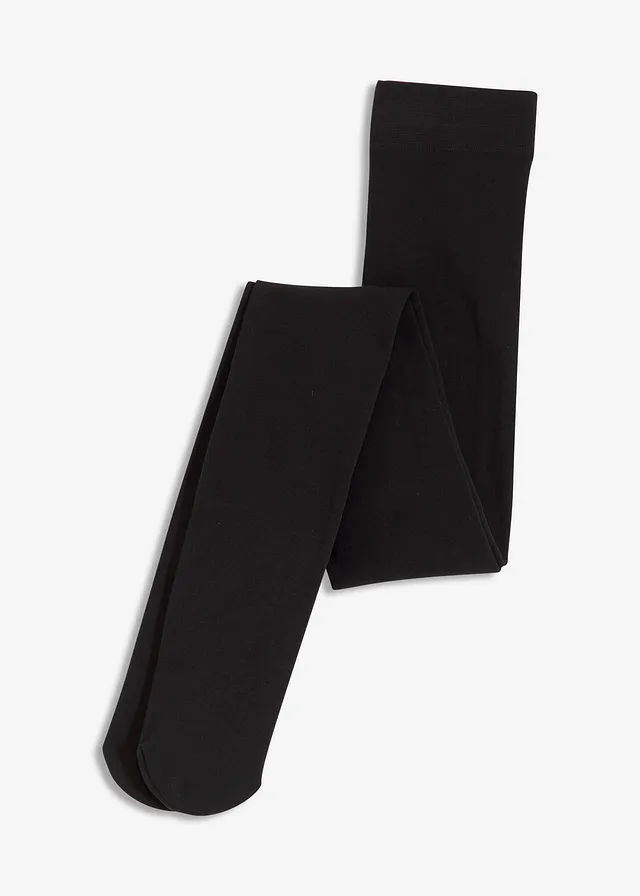 Collant chaud 100den avec polaire, Couleur: noir