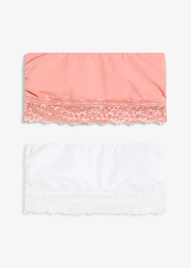 Sutien tip bandeau cu bumbac organic (set/2 buc.)