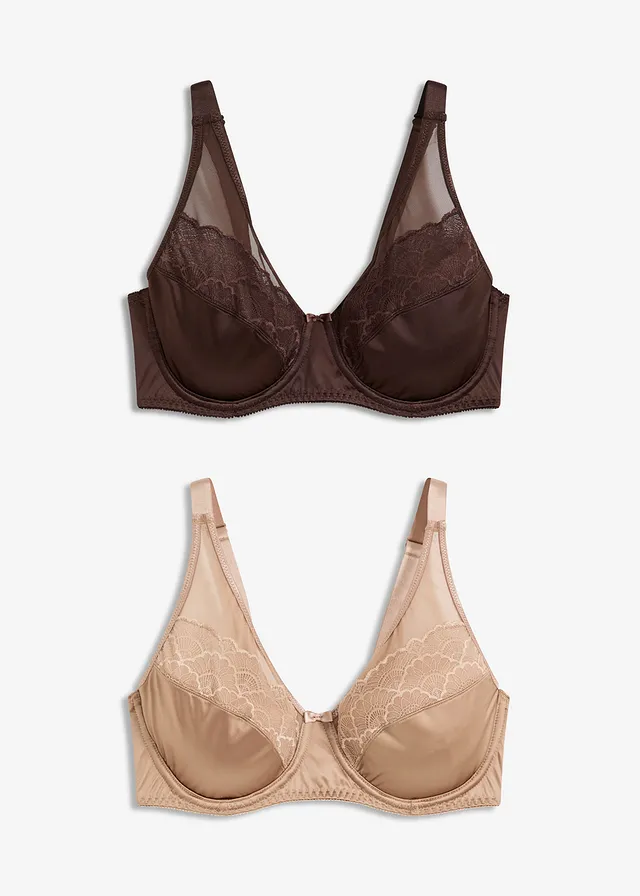 Sutien cu armătură cu aspect lucios (set/2 buc.)